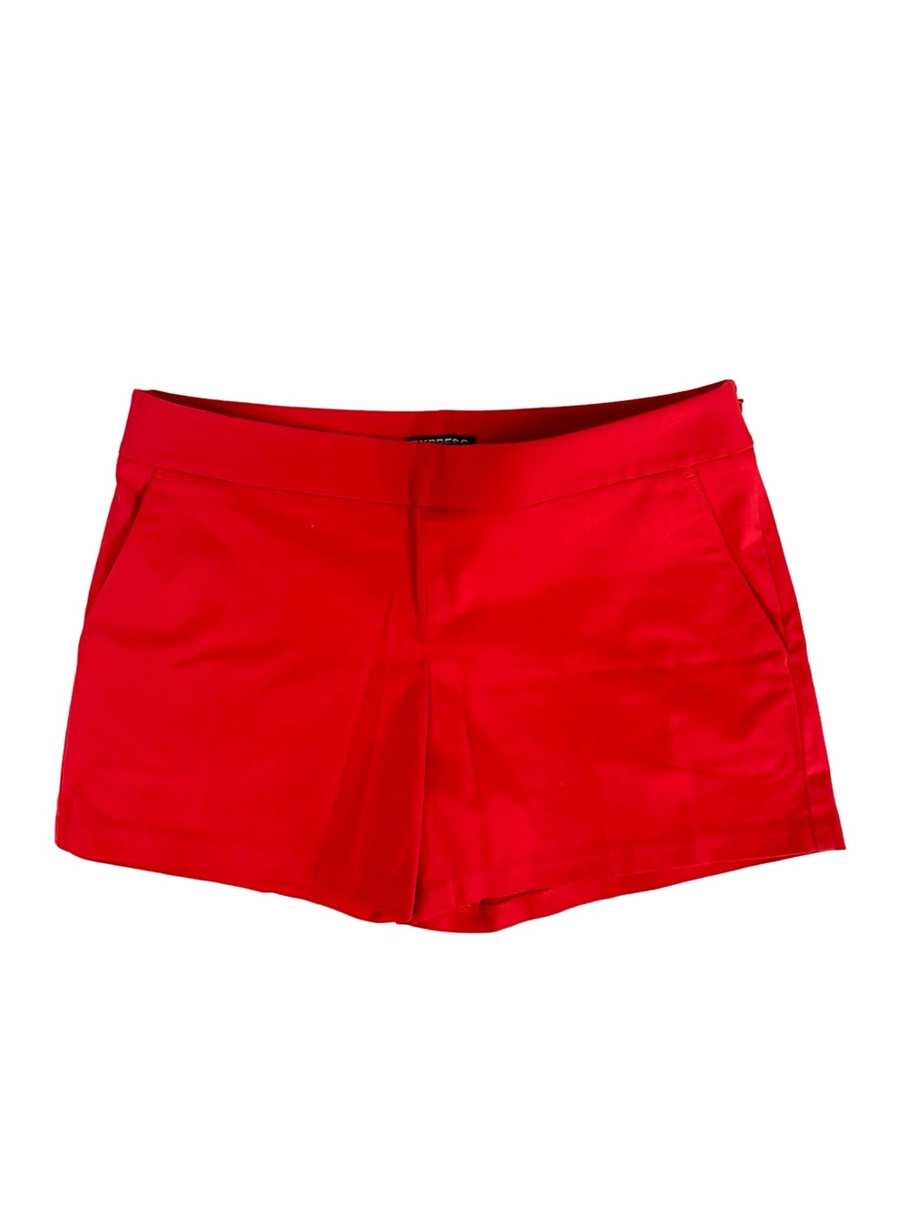 Express Red High-Waist Tailored Shorts